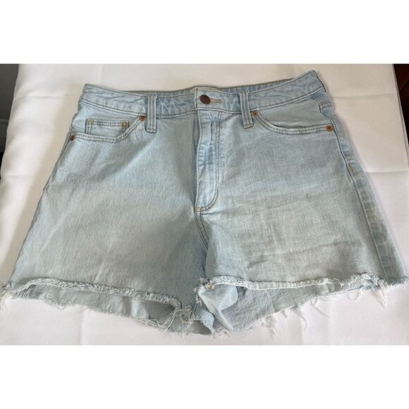 Universal Thread Vintage Midi Cuff Off Jeans Shorts 8/29 Light Wash High Rise - Picture 1 of 10